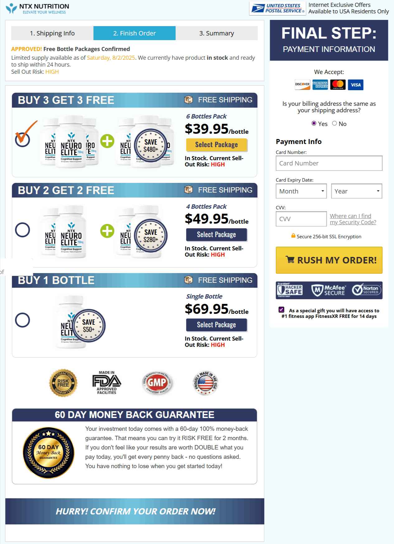 NeuroElite Order Page